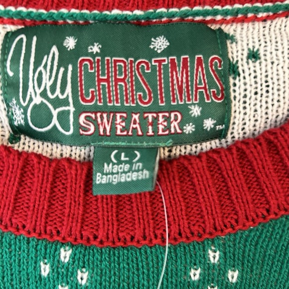 "Oh Snap" Gingerbread Man Ugly Christmas Sweater Broke in Half Size Medium L New - Picture 10 of 12